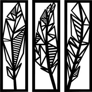 Moderný trojdielny obraz banánové listy - MUSACEAE: Prírodná preglejka - Topoľ natural Rozmer 40 x 40 cm 4110-62760 PR0432