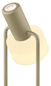 Stolná lampa Banji LED, piesková farba, výška 37 cm, dotykový stmievač