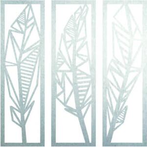 Moderný trojdielny obraz banánové listy - MUSACEAE: Prírodná preglejka - Topoľ natural Rozmer 40 x 40 cm 4110-62760 PR0432
