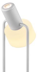 Stolná LED lampa Banji, biela, výška 37 cm, dotykový stmievač