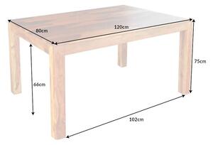 Invicta Interior - Masívny jedálenský stôl PURE 120 cm Sheesham