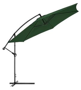 Veľký polohovateľný slnečník AVENBERG SUNNY 300, priemer 3M, tmavozelená