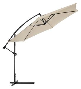 Veľký polohovateľný slnečník AVENBERG SUNNY 300, priemer 3M, Béžová-smotanová