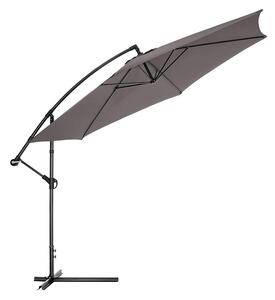 Veľký polohovateľný slnečník AVENBERG SUNNY 300, priemer 3M, sivá