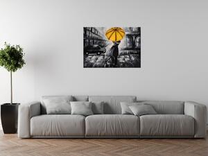 Obraz na plátne Žltý bozk v daždi Rozmery: 100 x 70 cm