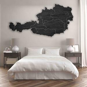Drevená mapa na stenu Rakúsko - 10 ks | SENTOP M008: Preglejka - Biela farba 40 x 80 cm 4186-66103 M008