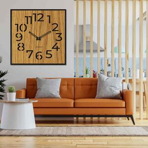 Drevené hodiny na stenu - Sentop | HDFK024 | dub: Svetlé HDF - Dub HDF - Dub 30 cm 4207-109162 HDFK024-dub