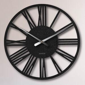 Elegantné veľké rímske hodiny na stenu | RONI: HDF - čierna 80 cm 4223-75965 HDFK027