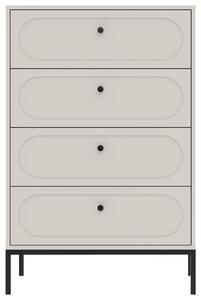 KOMODA, čierna, kašmírová, 75,9/115,5/40 cm MID.YOU - Komody, Online Only
