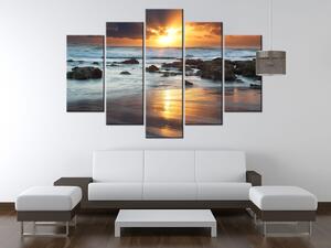 Gario Obraz na plátne Západ slnka nad oceánom Veľkosť: 150 x 70 cm