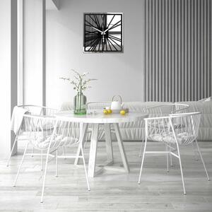 Zrkadlové nástenné hodiny z plexiskla - Dvojvrstvové: Strieborné ručičky Biela Biela 30 cm 4241-71664 X0112