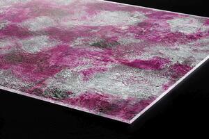 DIMEX | Plexisklo za kuchynskú linku PGT-06040-284 | 60 x 40 cm Abstraktná fialová maľba