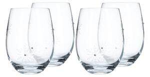 Pohár na šampanské (4 ks) Snowflake Strik 530 ml - priehľadná / biela