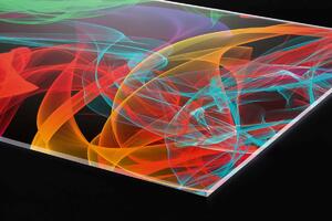 DIMEX | Plexisklo za kuchynskú linku PGT-06040-018 | 60 x 40 cm Farebné linky
