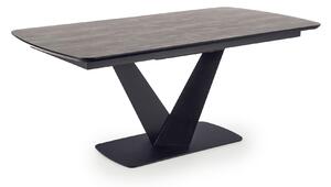 Halmar VINSTON rozkladací stôl, doska - tmavo šedá / čierna, nohy - čierne