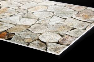 DIMEX | Plexisklo za kuchynskú linku PGT-06040-249 | 60 x 40 cm Krémový kamenný múr