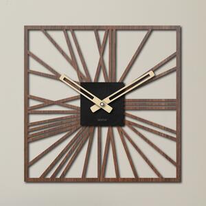 Drevené hodiny na stenu | RONIN: Svetlé HDF - Orech Wenge HDF - Orech Wenge 30 cm 4256-72556 HDFK038-orech wenge