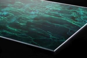 DIMEX | Plexisklo za kuchynskú linku PGT-06040-281 | 60 x 40 cm Tmavozelená mramorová textúra