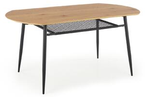 Halmar JACKSON stôl, doska - dub zlatý, nohy - čierne