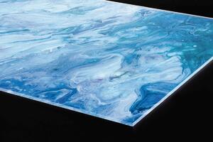DIMEX | Plexisklo za kuchynskú linku PGT-06040-158 | 60 x 40 cm Modrý abstrakt
