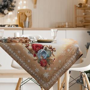 VIANOČNÝ GOBELÍNOVÝ OBRUS NA STÔL MERRY2 100X100 CM VZOROVANÁ