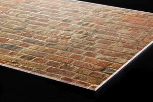 DIMEX | Plexisklo za kuchynskú linku PGT-06040-306 | 60 x 40 cm Múr z červených tehál