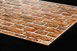 DIMEX | Plexisklo za kuchynskú linku PGT-06060-087 | 60 x 60 cm Stará tehla