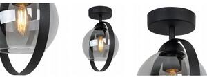 Výrazná bodová lampa RING HAGA s grafitovým tienidlom ideálna do kúpeľne
