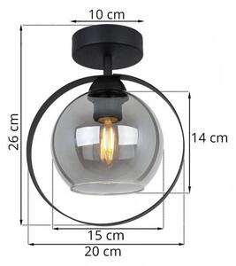 Výrazná bodová lampa RING HAGA s grafitovým tienidlom ideálna do kúpeľne