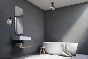 Výrazná bodová lampa RING HAGA s grafitovým tienidlom ideálna do kúpeľne