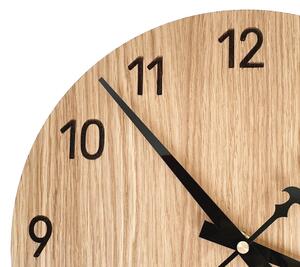 Drevené hodiny do obývačky | MOTREAL: Preglejka Dub - Natural 3041 20 cm 4376-111688 MAS002-A