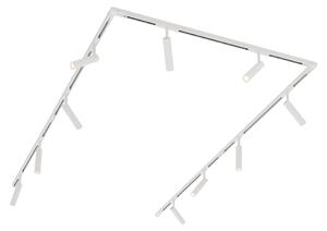 Moderný koľajnicový systém s 10 bodovými svetlami biely 1-fázový - Slimline Uzzy