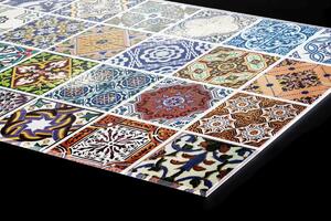 DIMEX | Plexisklo za kuchynskú linku PGT-06040-244 | 60 x 40 cm Lisabonské kachličky