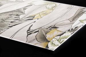 DIMEX | Plexisklo za kuchynskú linku PGT-06040-220 | 60 x 40 cm Dizajnový kvetinový vzor
