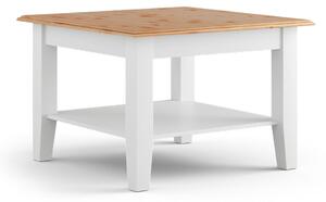 Konferenčný stolík malý, borovica, farba biela - prírodná borovica, séria Belluno Elegante
