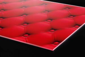 DIMEX | Plexisklo za kuchynskú linku PGT-06040-070 | 60 x 40 cm Červený poťah