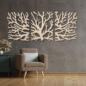 Trojdielny obraz strom so siluetou konárov | HARVIS: Preglejka Topoľ - bez povrchovej úpravy 50 x 20 cm 4388-81644 PR0502