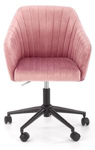 Ružová kancelárska stolička MARIBO VELVET