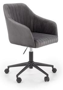 Sivá kancelárska stolička MARIBO VELVET