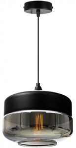 Moderné závesné svietidlo so skleneným tienidlom v štýle Loft