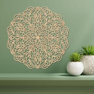 Drevená mandala na stenu, kvetinová dekorácia | MELLANY: HDF - Javor 20 cm 4412-85828 HDF0248