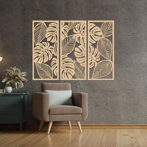 Trojdielny obraz ba stenu monstera | LAJFEN: HDF - Javor 60 x 45 cm 4420-86591 HDF0523