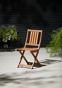 Záhradná/balkónová skladacia stolička, akáciové drevo, EGELUND