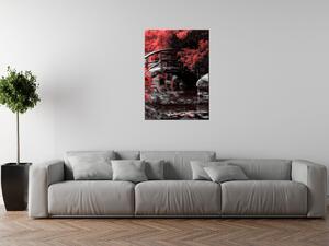 Gario Obraz na plátne Červená Japonská záhrada Veľkosť: 30 x 30 cm