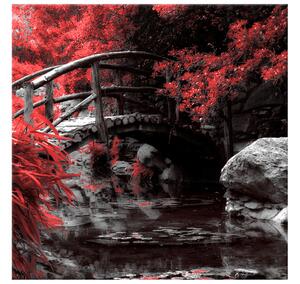 Gario Obraz na plátne Červená Japonská záhrada Veľkosť: 30 x 30 cm