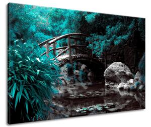Gario Obraz na plátne Tyrkysová Japonská záhrada Veľkosť: 120 x 80 cm