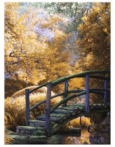 Gario Obraz na plátne Zlatá Japonská záhrada Veľkosť: 40 x 100 cm