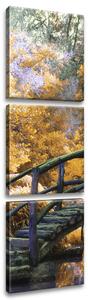 Obraz na plátne Zlatá Japonská záhrada - 3 dielny Rozmery: 30 x 90 cm