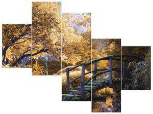 Gario Obraz na plátne Zlatá Japonská záhrada Veľkosť: 150 x 105 cm