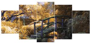 Gario Obraz na plátne Zlatá Japonská záhrada Veľkosť: 150 x 105 cm